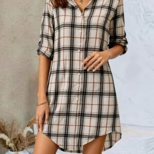 Plaid Shirt Dress