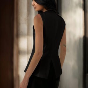 Button Split Vest Vest