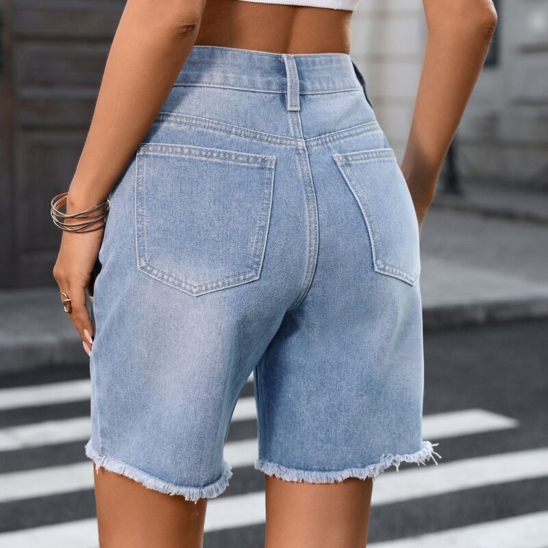 Frayed Denim Shorts