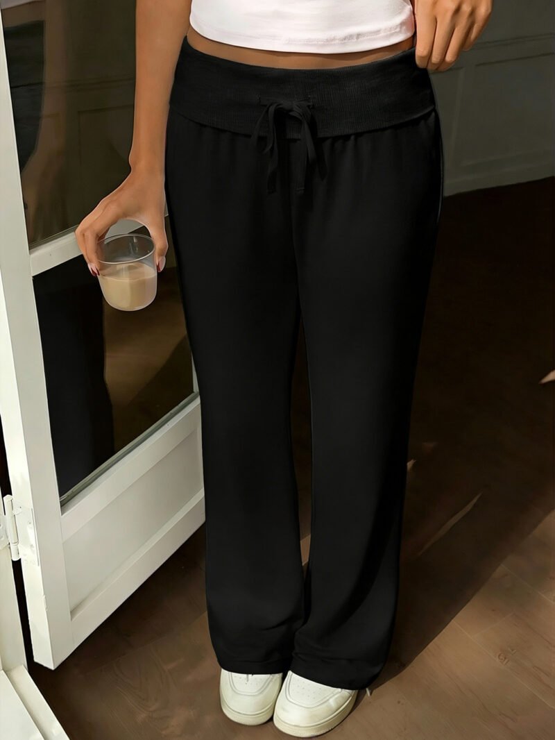 Regular Rise Straight Pants