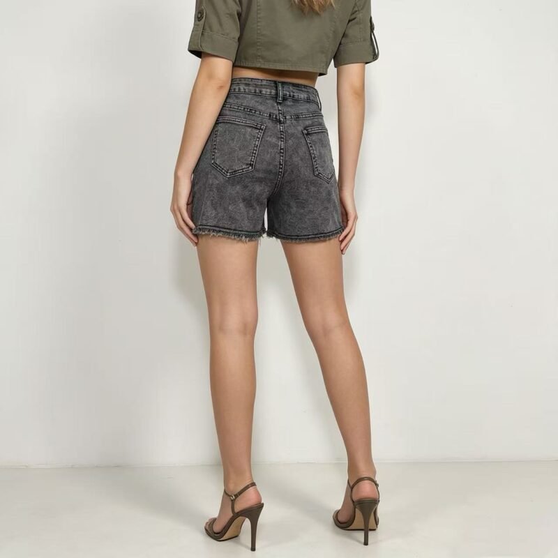 High Rise Denim Shorts