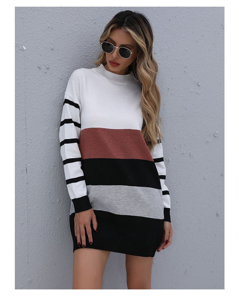 Color Block Sweater Dress