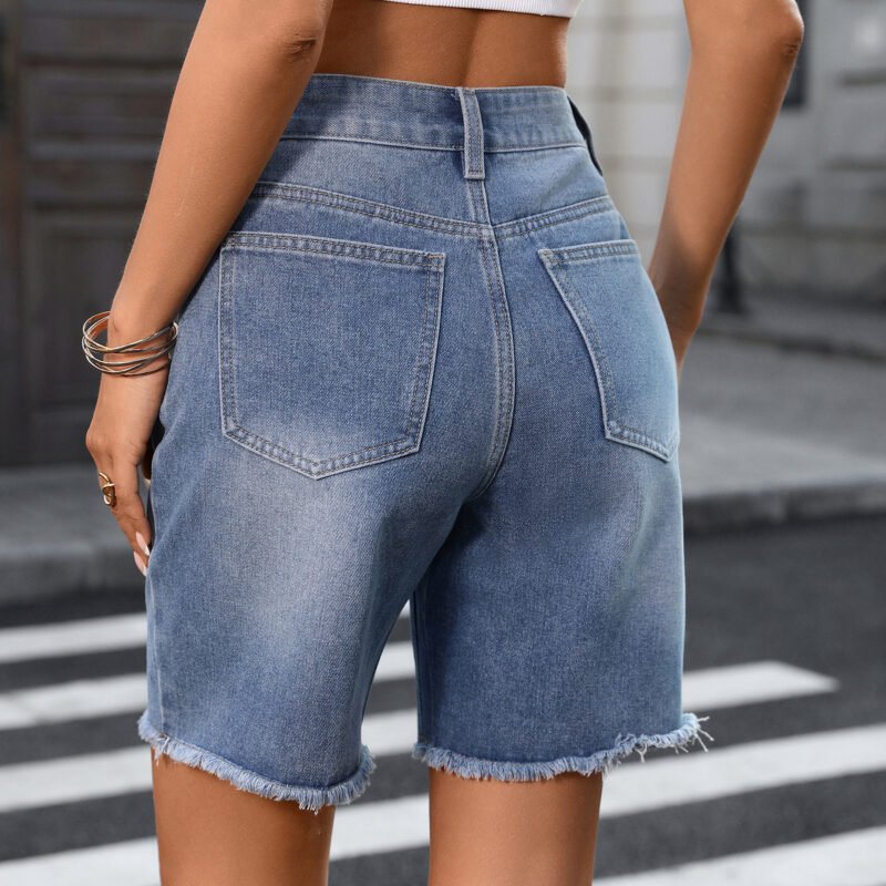 Frayed Denim Shorts