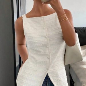 Single Breasted Sleeveless Vest