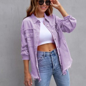 Ripped Loose Denim Jacket