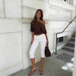 Polka Dot Cropped Pants