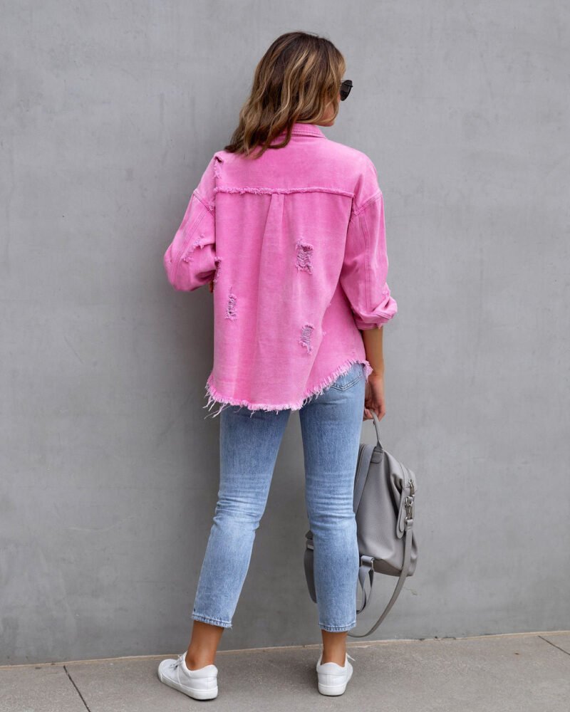 Ripped Loose Denim Jacket