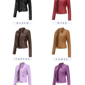 Faux Leather Zip Jacket