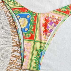 Printed Ruched Bikini