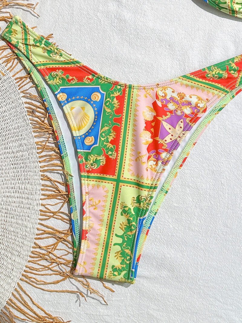 Printed Ruched Bikini