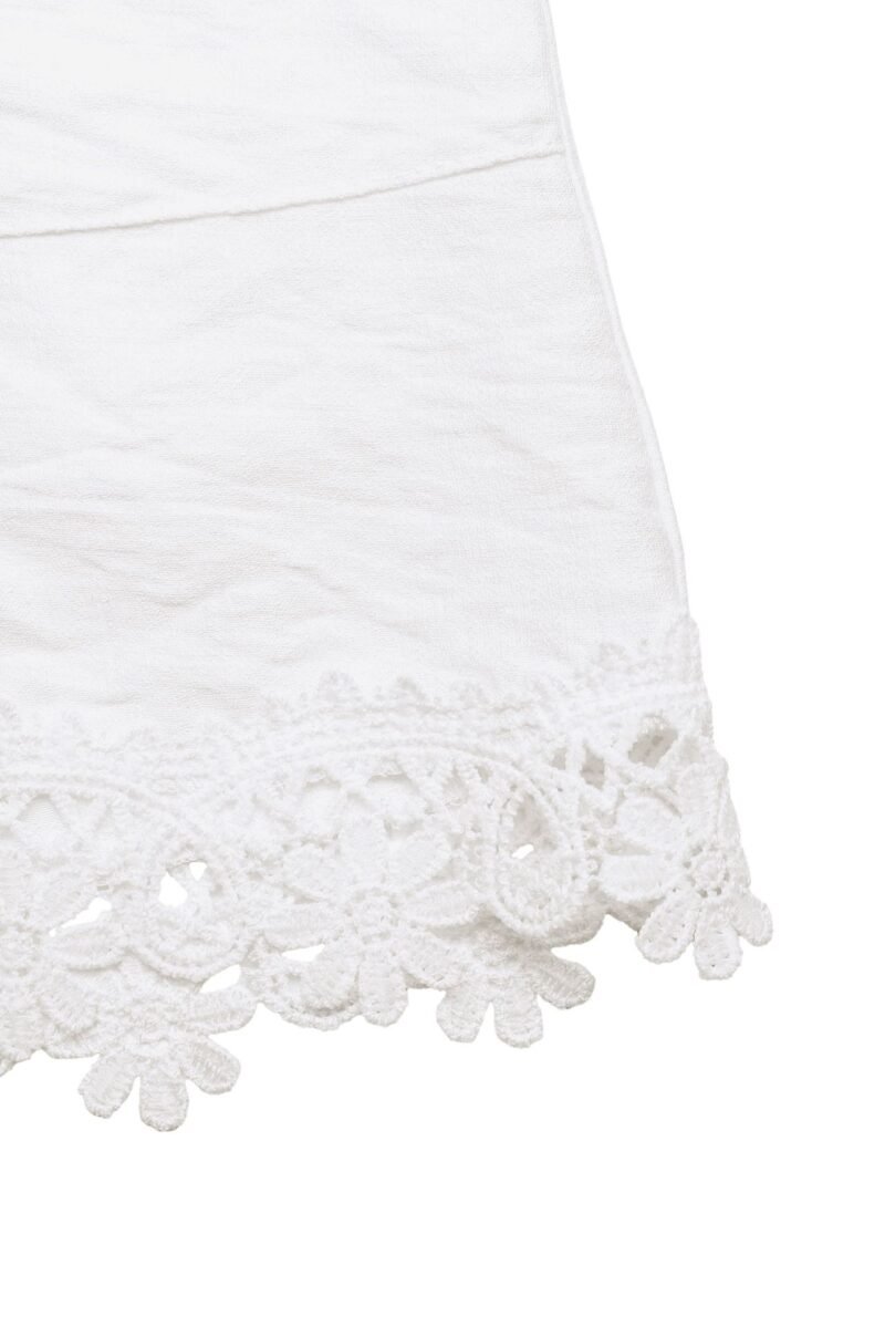 Lace Trim High Rise Shorts
