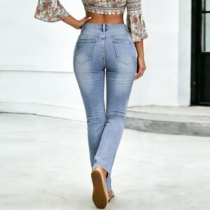 High Waist Straight Leg Jeans