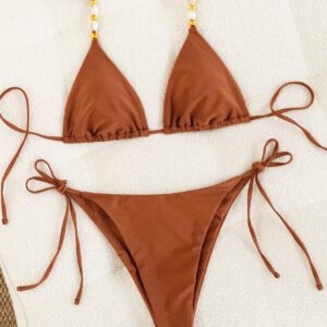 Beaded Halter Bikini Set