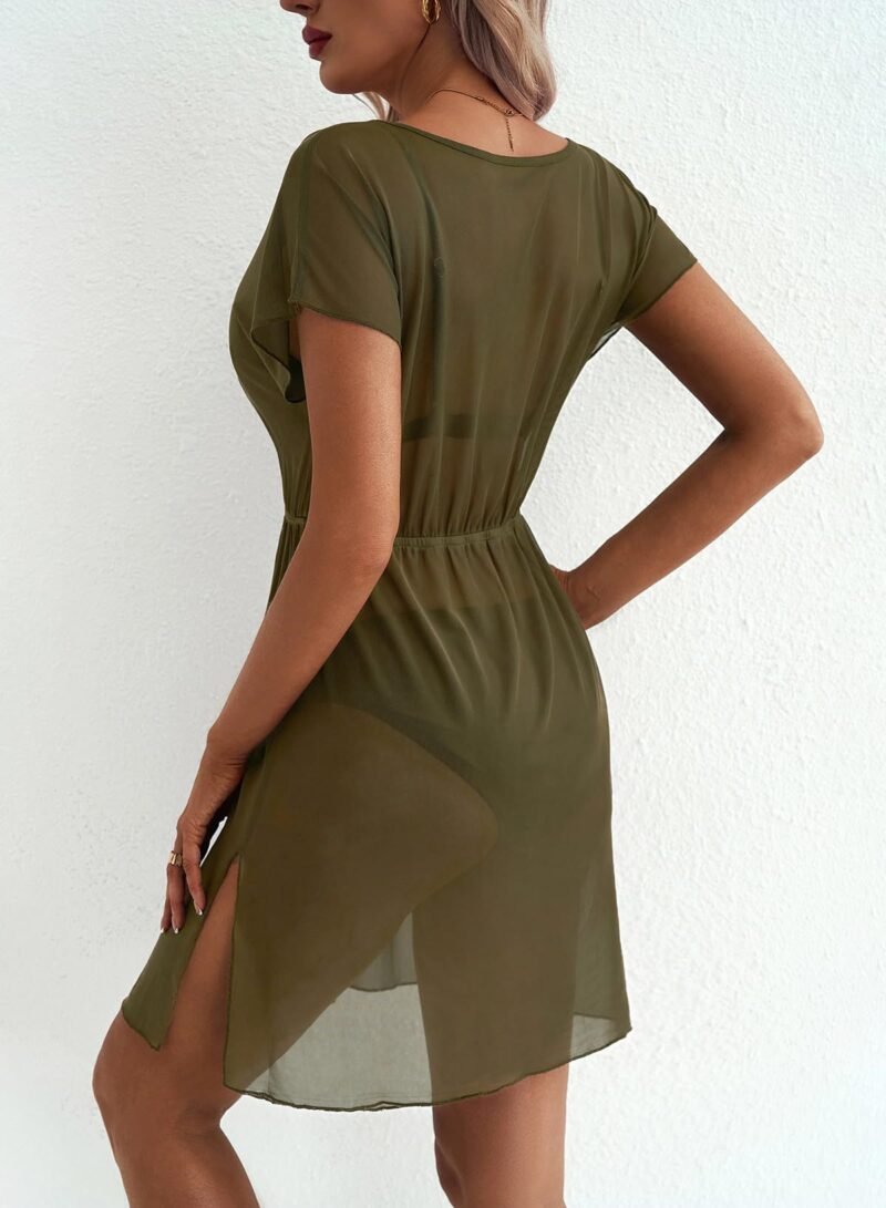 Ruched Split Mini Dress
