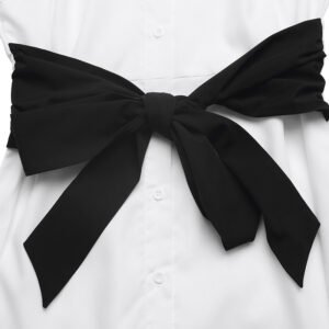 Contrast Bow Shirt Dress