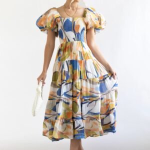 Smocked Off-Shoulder Maxi Dress