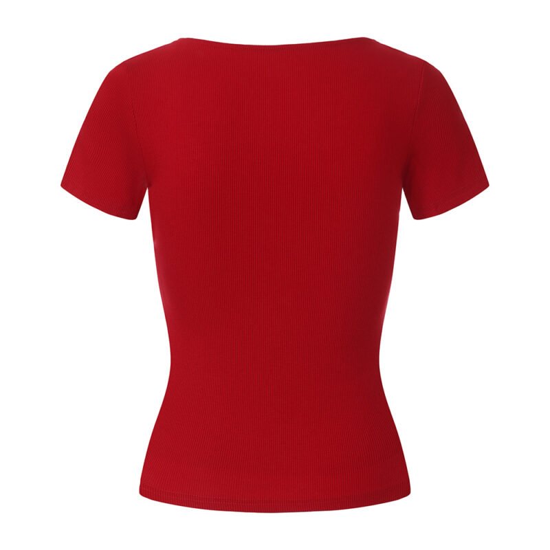O1CN01mh6LDZ1uAgLH9iv8m_2868995997-0-cib.jpg Lace Trim V-Neck Top