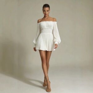 Smocked Off-Shoulder Dress