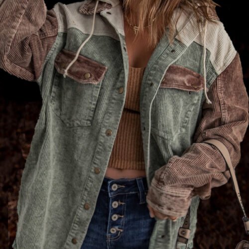 Corduroy Hooded Jacket