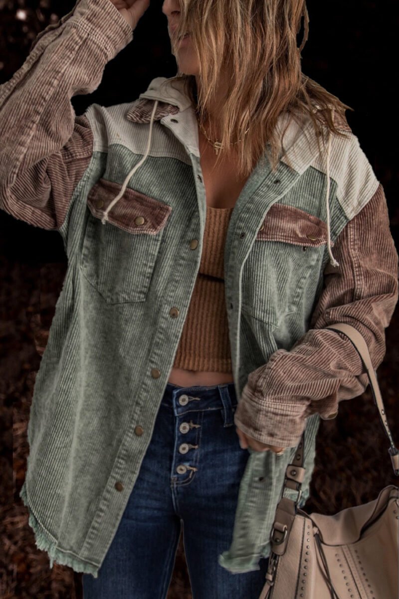 Corduroy Hooded Jacket