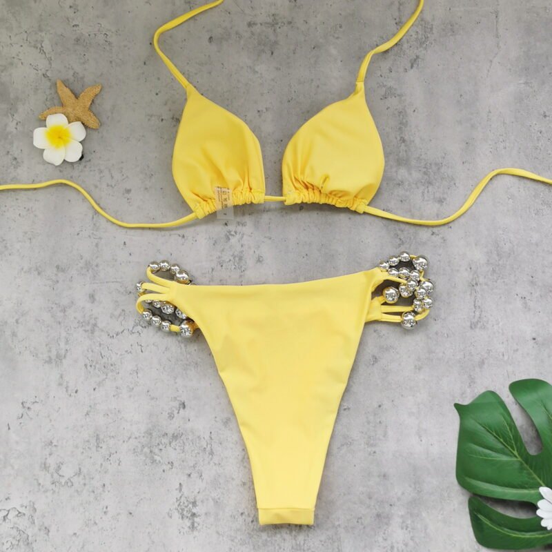 Halter Tie Cutout Bikini
