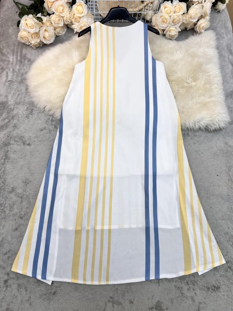 Striped Sleeveless Maxi Dress