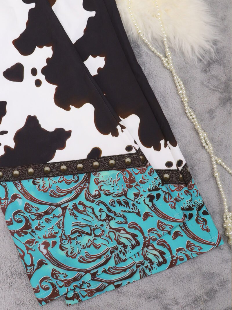 Printed Wide Leg Trousers
