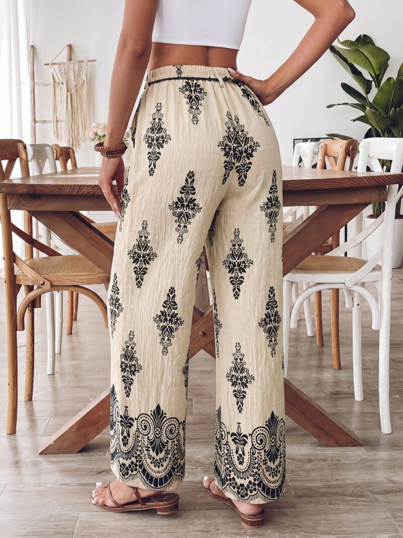 Belted Wide Leg Pants