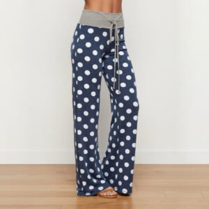 Polka Dot Straight Trousers