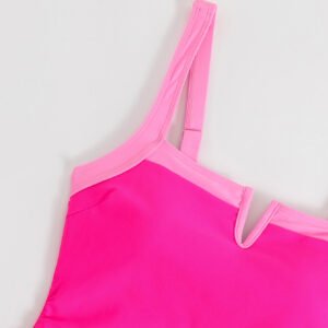 Ruched Color Block Swimsuit