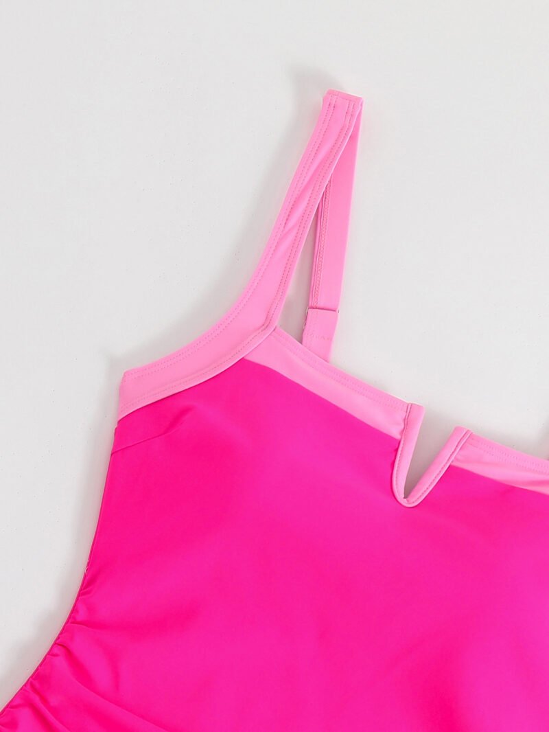 Ruched Color Block Swimsuit