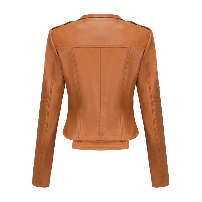 Slim Fit Faux Leather Jacket