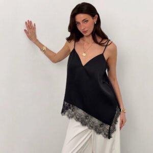 Asymmetric Lace Camisole Top