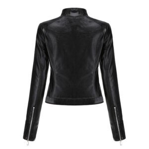 Faux Leather Zip Jacket