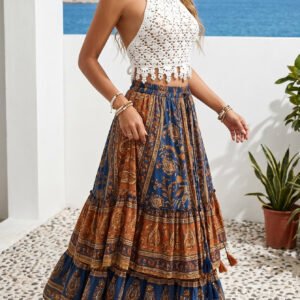 Halter Tie-Back Crop Top