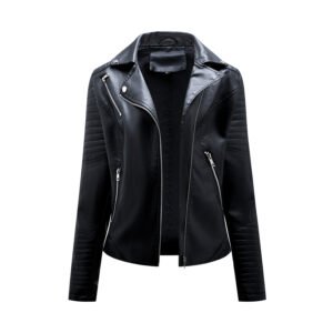 Slim Faux Leather Biker Jacket