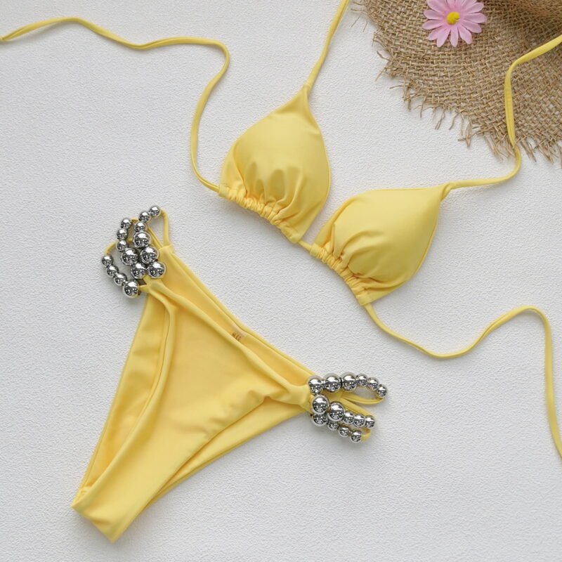 Halter Tie Cutout Bikini