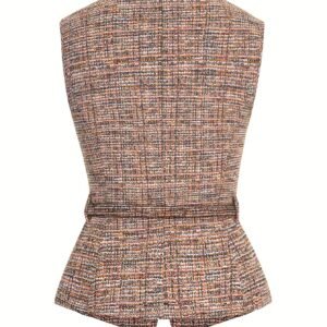 Belted Tweed Vest