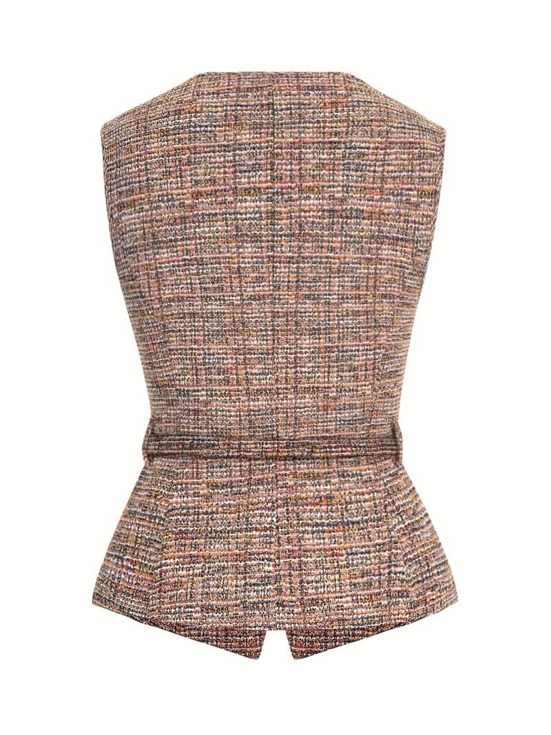 Belted Tweed Vest