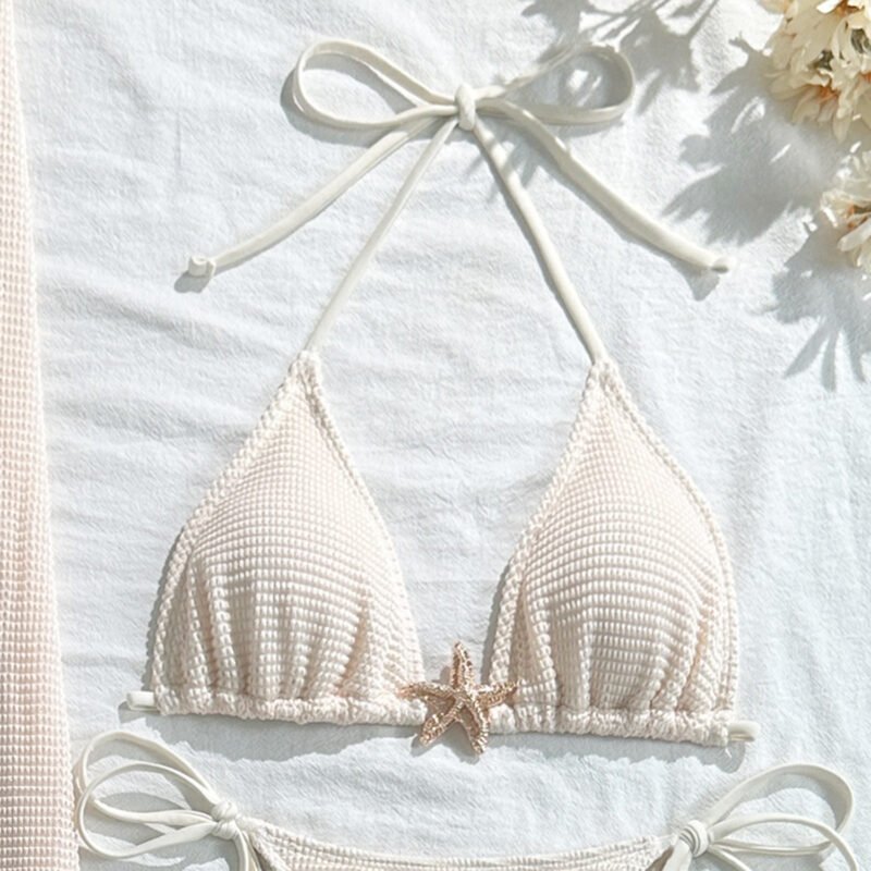 Halter Mesh Swim Skirt Set