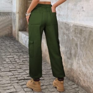 High Rise Straight Denim Trousers