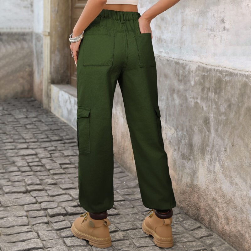 High Rise Straight Denim Trousers