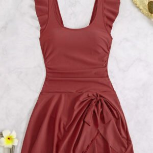 Ruched Asymmetric Swimsuit