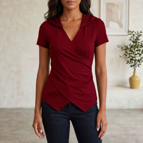 Ruched Slim T-Shirt Top