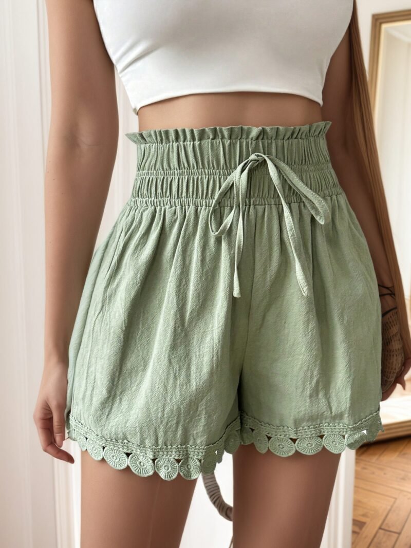 Hollow Out Lace Shorts