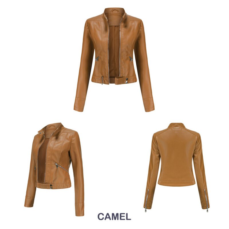 Faux Leather Zip Jacket
