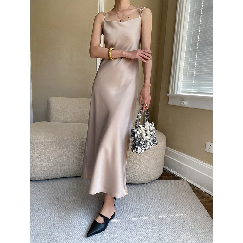 Ribbon Detail Satin Cami Dress