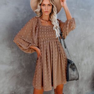 Smocked Ruffle A-Line Dress