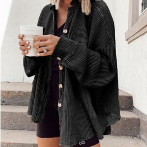 Polo Collar Long Jacket
