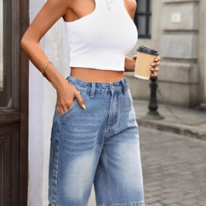 O1CN01tuuHYL27j77extgPp_2209232507832-0-cib.jpg High Rise Denim Shorts